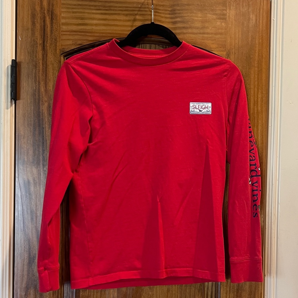 Vineyard Vines Red Long Sleeve Tee